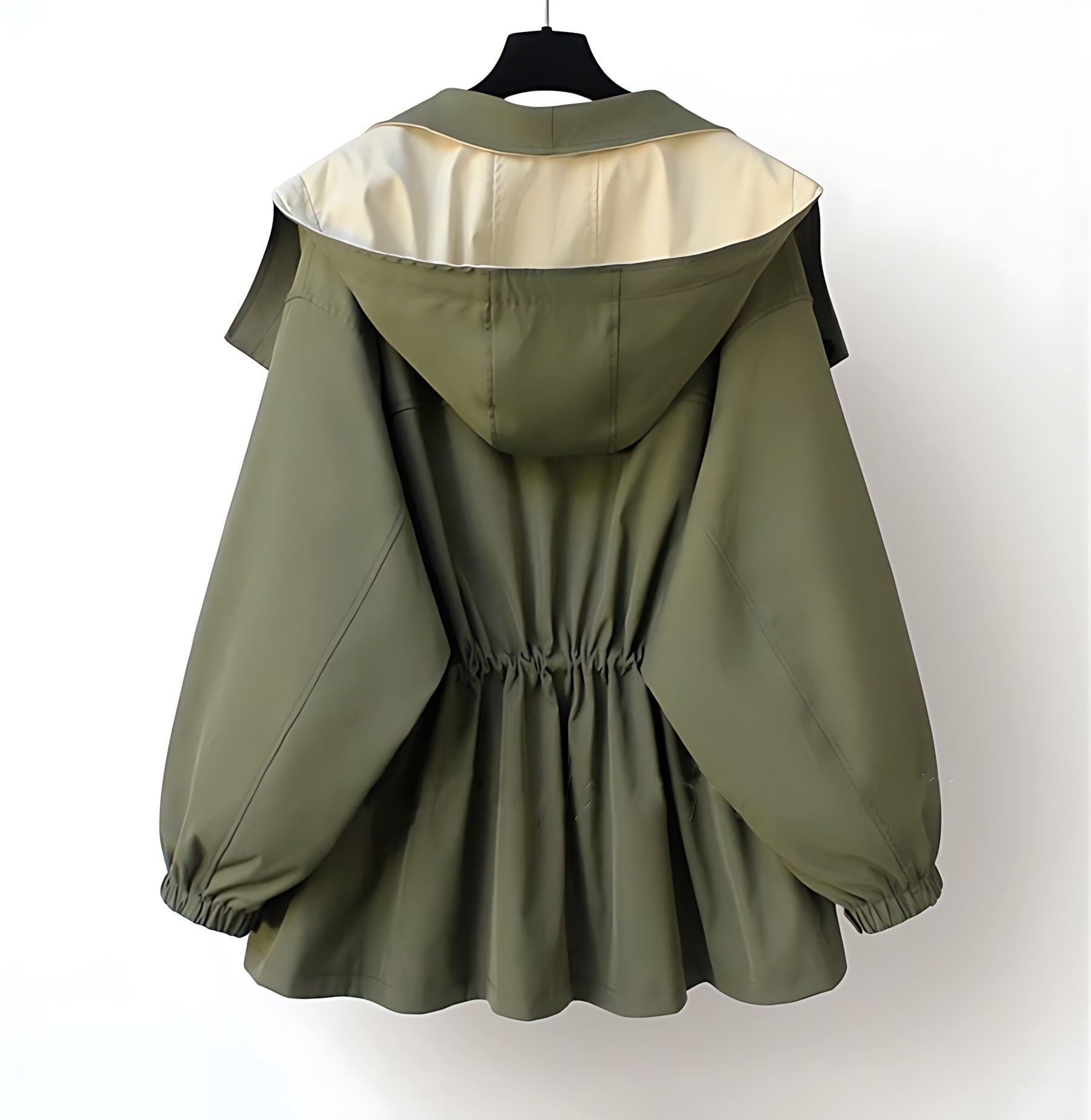 Thea – Layered Zip Up Windbreaker Jacket