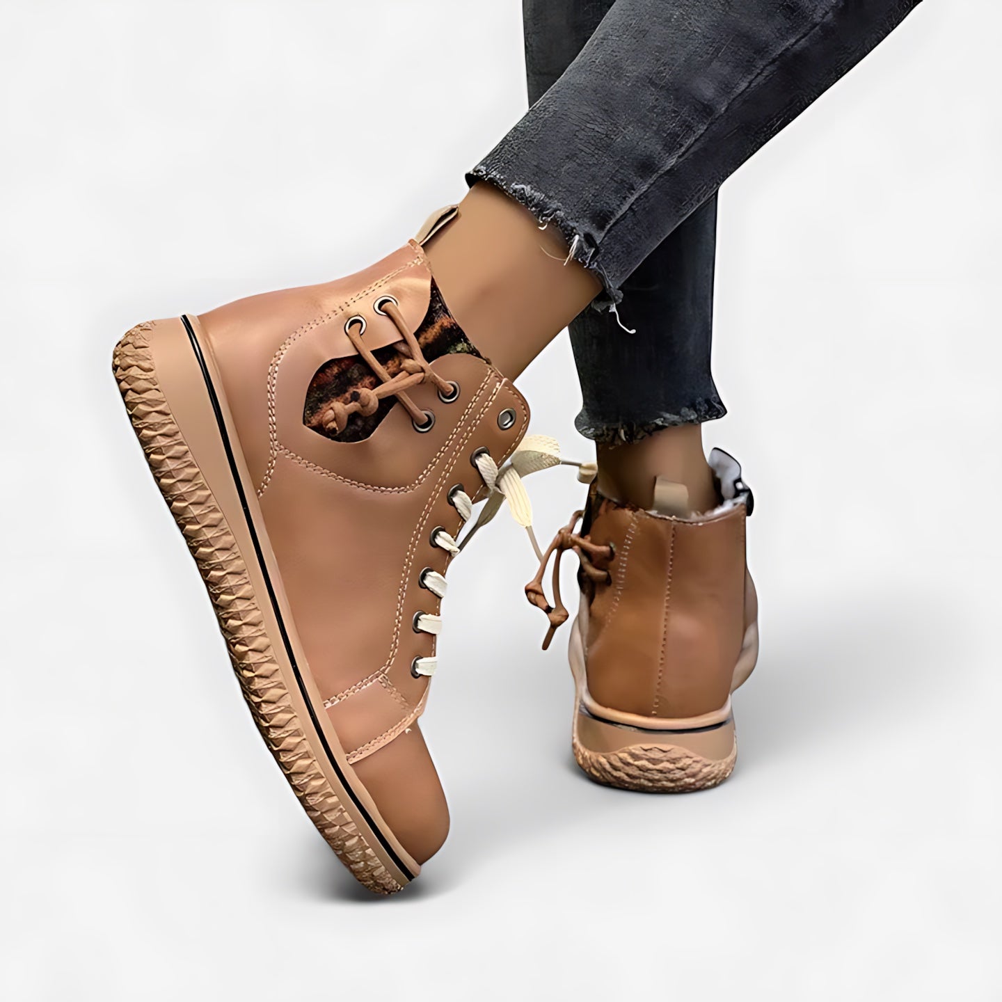 Thea – Leather Lace Up Ankle Boots