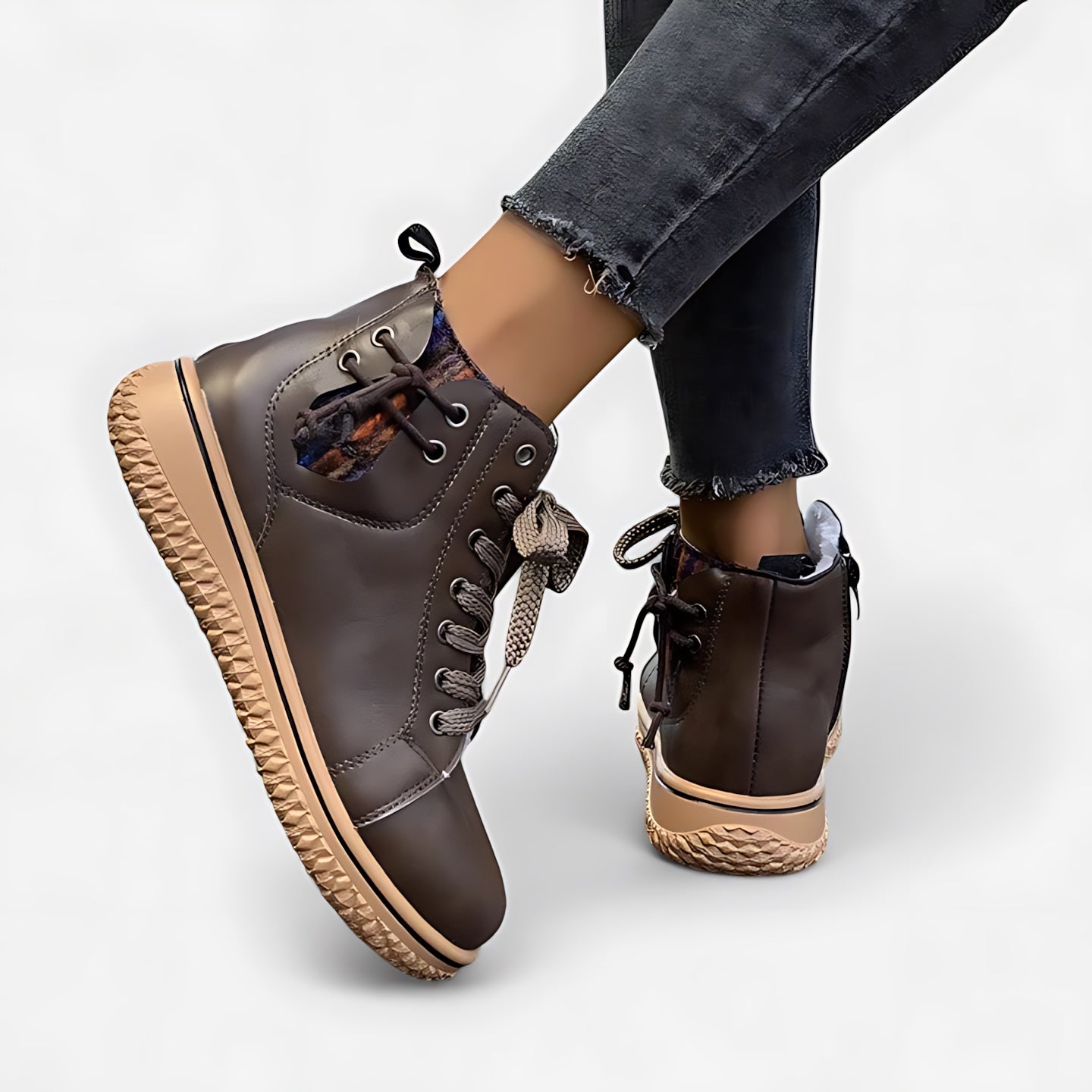 Thea – Leather Lace Up Ankle Boots