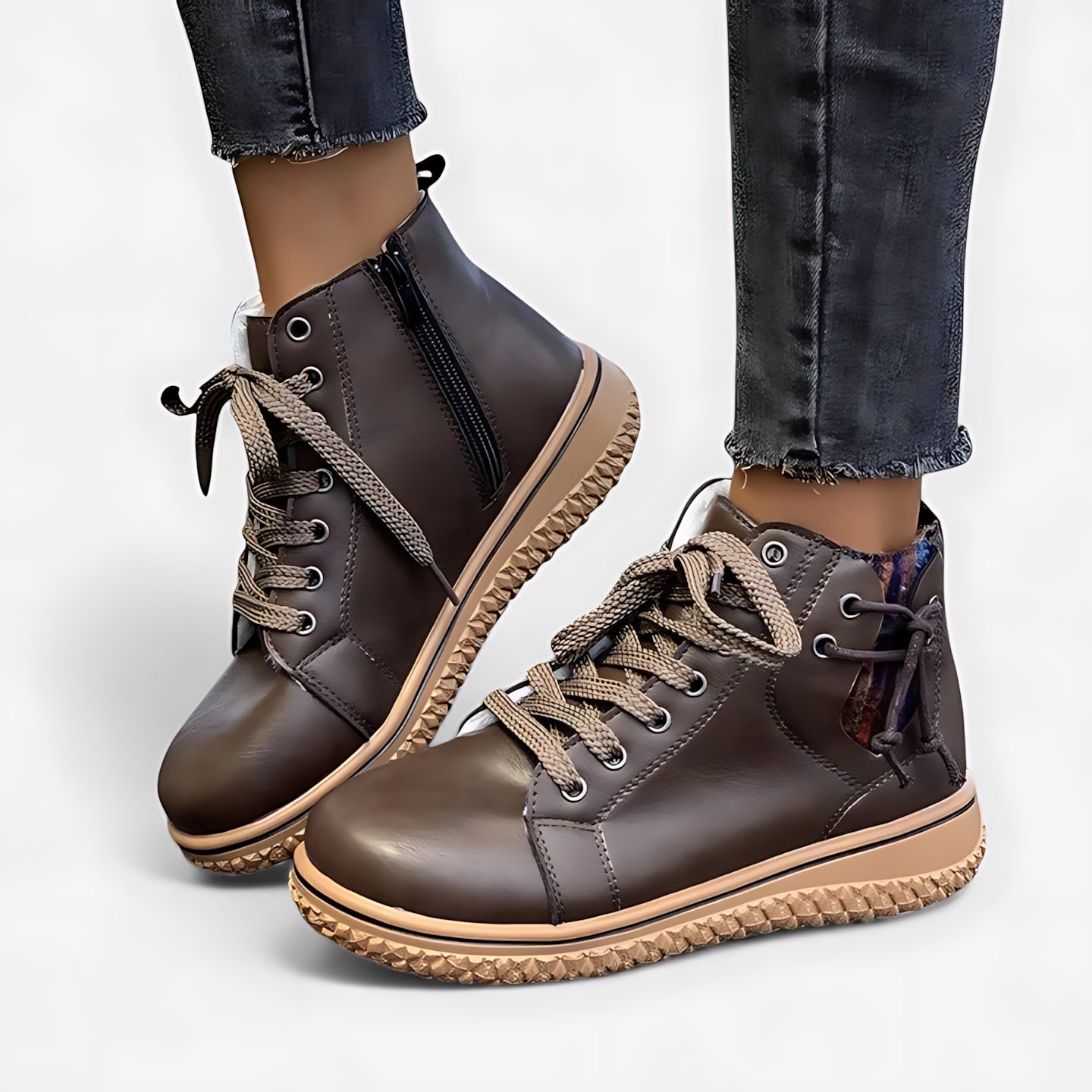 Thea – Leather Lace Up Ankle Boots