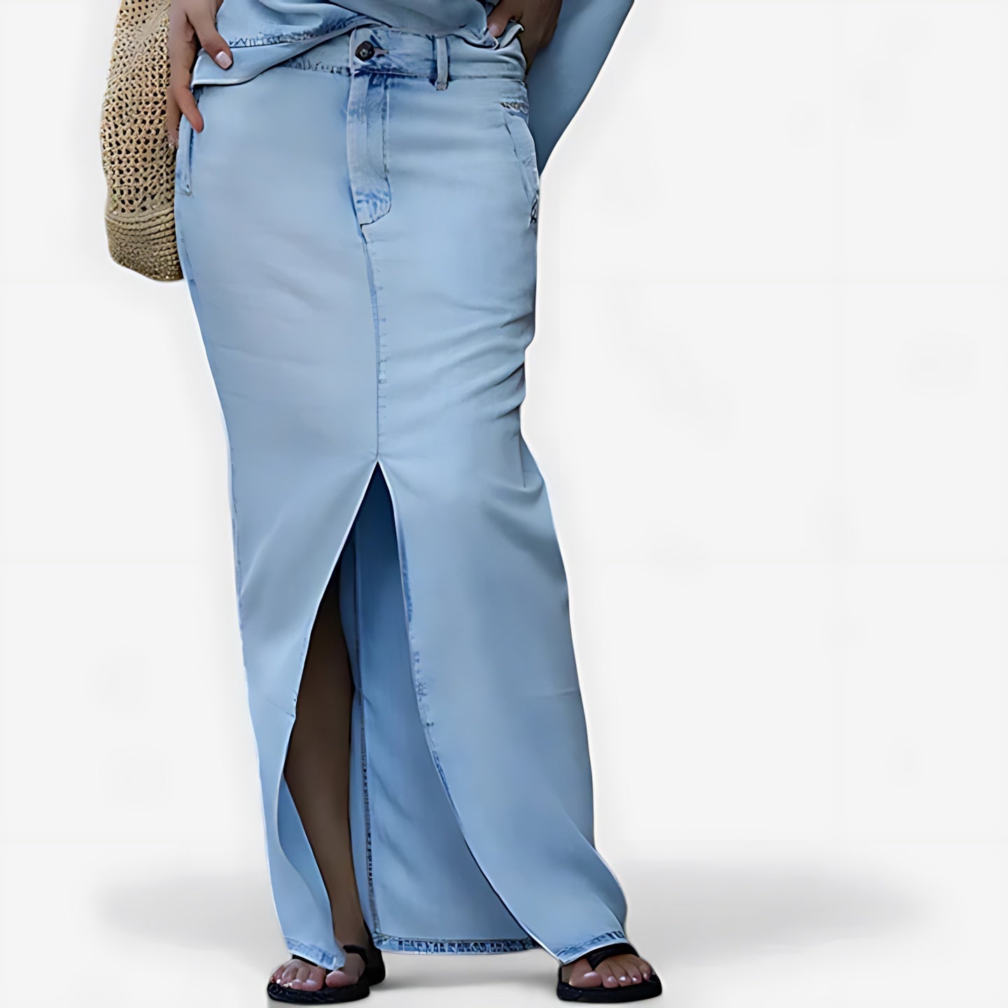 Thea – Off Shoulder Top and Slit Maxi Skirt Set