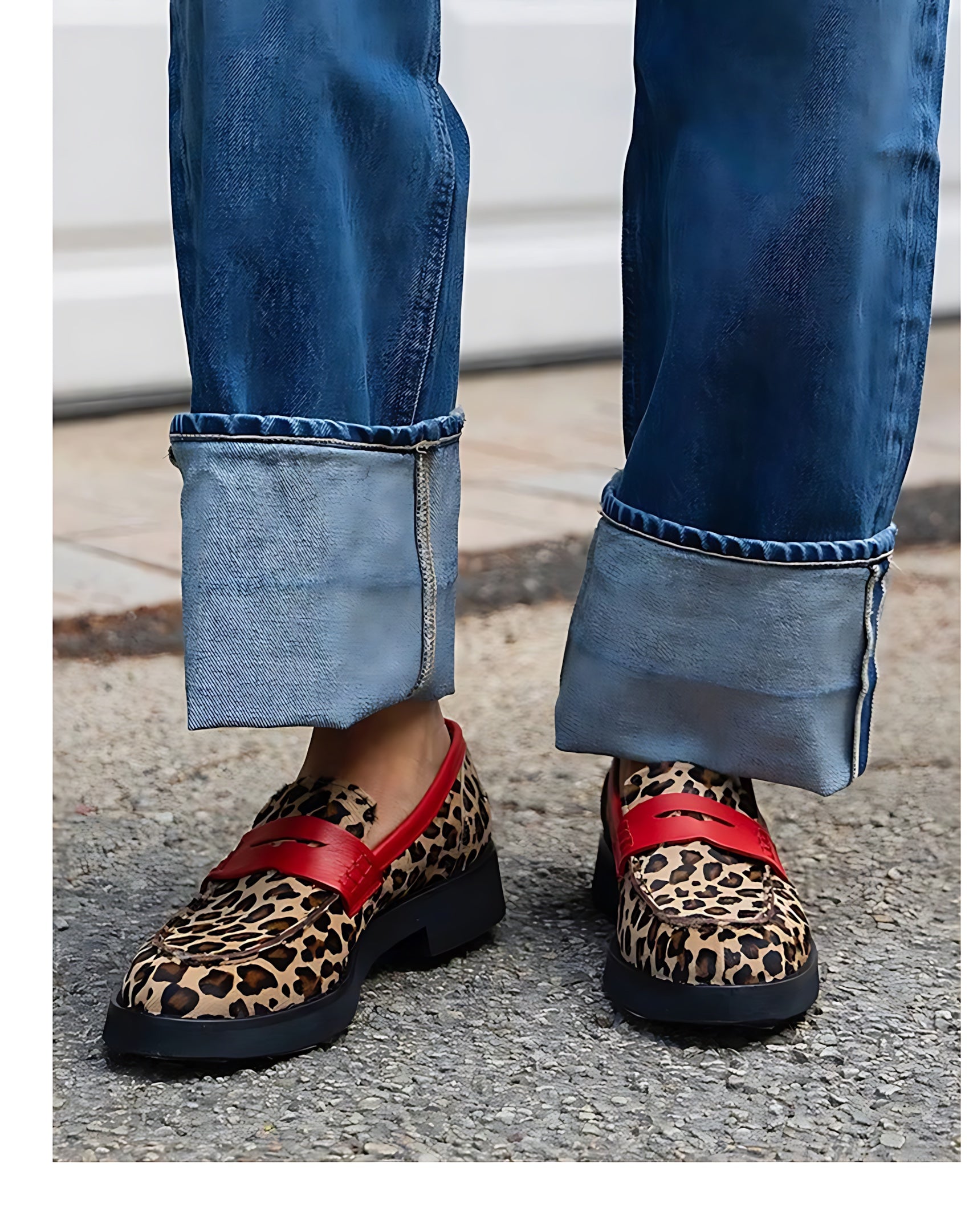 Valerie – Leopard Print Chunky Platform Loafers