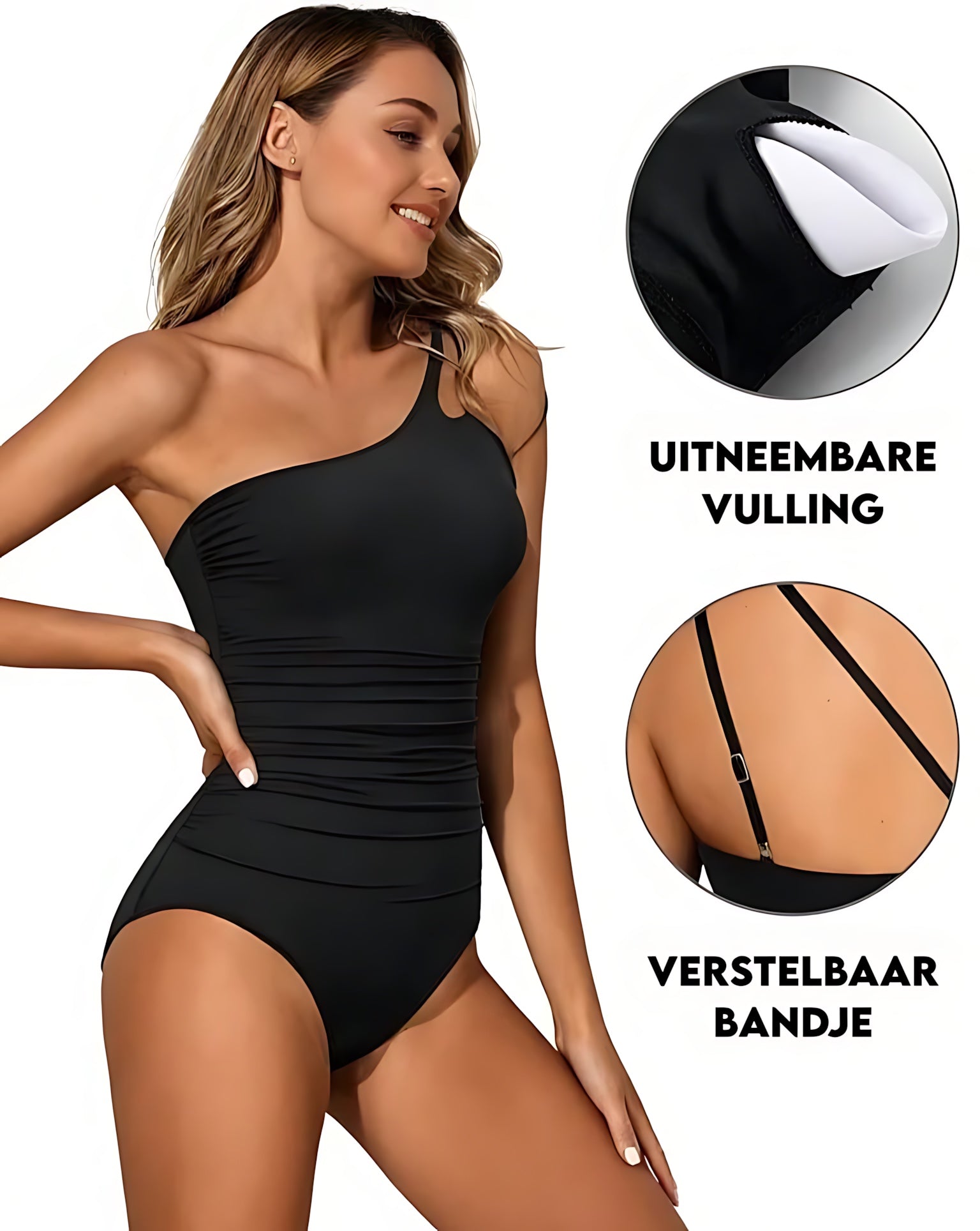 Valerie – One Shoulder Cutout One Piece Swimsuit