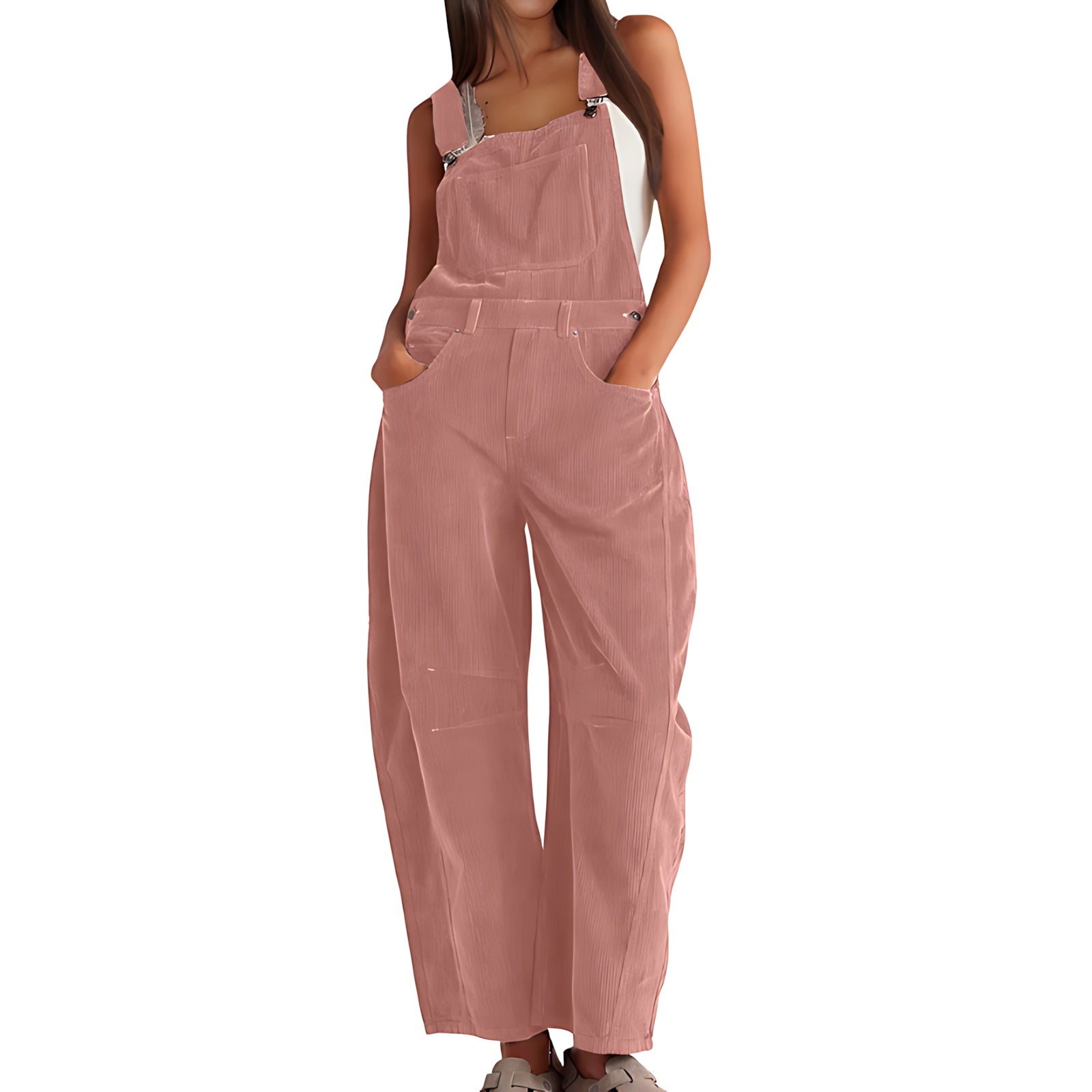 Valerie – Square Neck Wide Leg Overalls