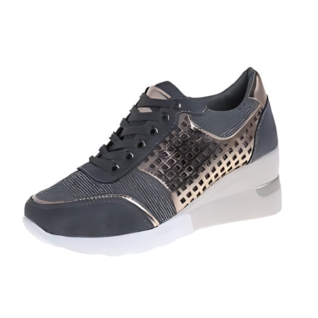 Vera – Lace Up Hidden Wedge Platform Sneakers
