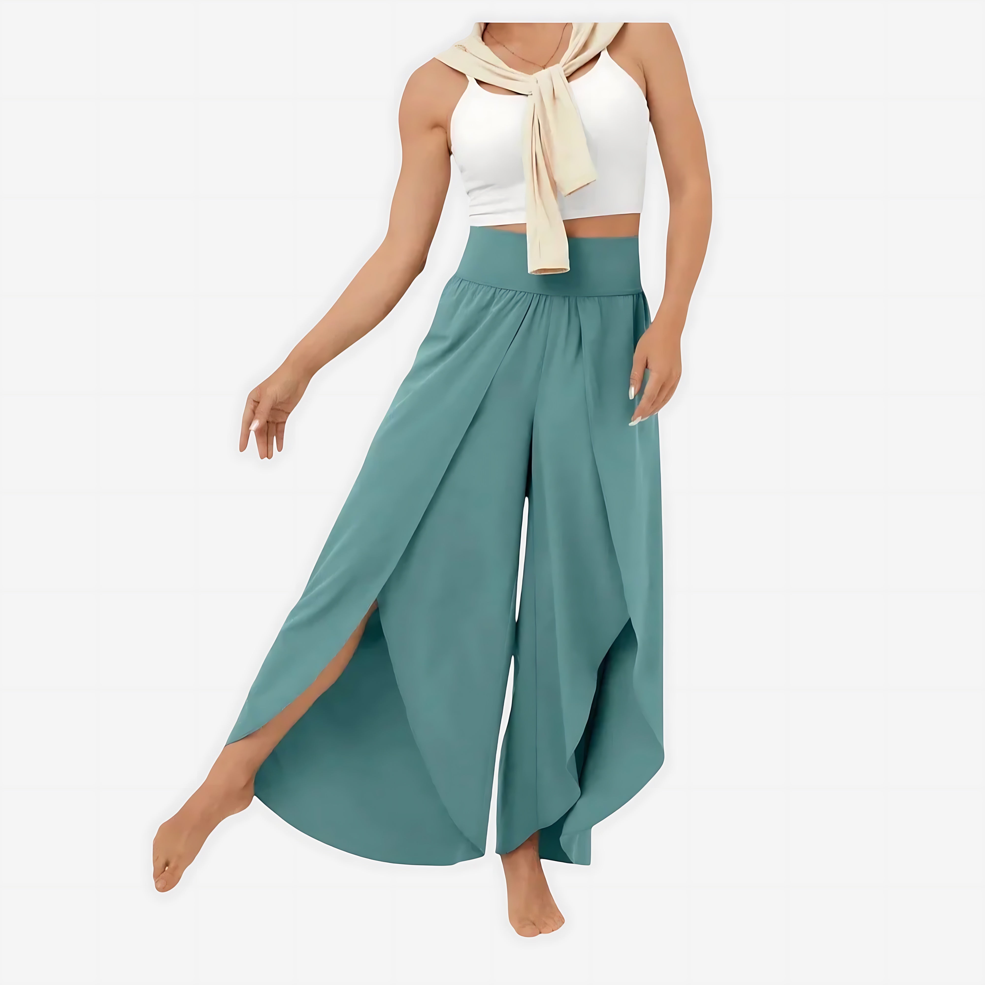 Veronica – Split Hem Wide Leg Palazzo Pants