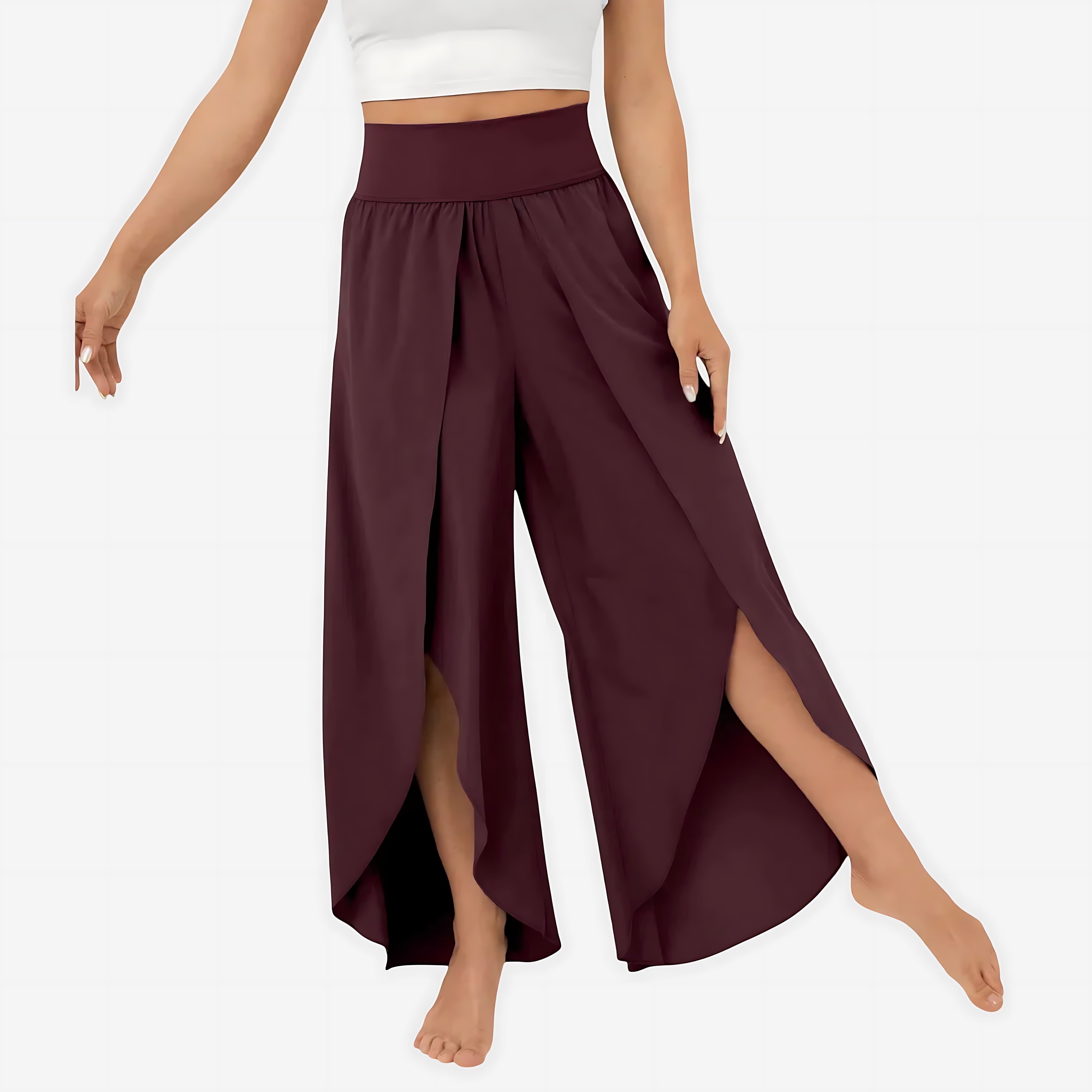 Veronica – Split Hem Wide Leg Palazzo Pants