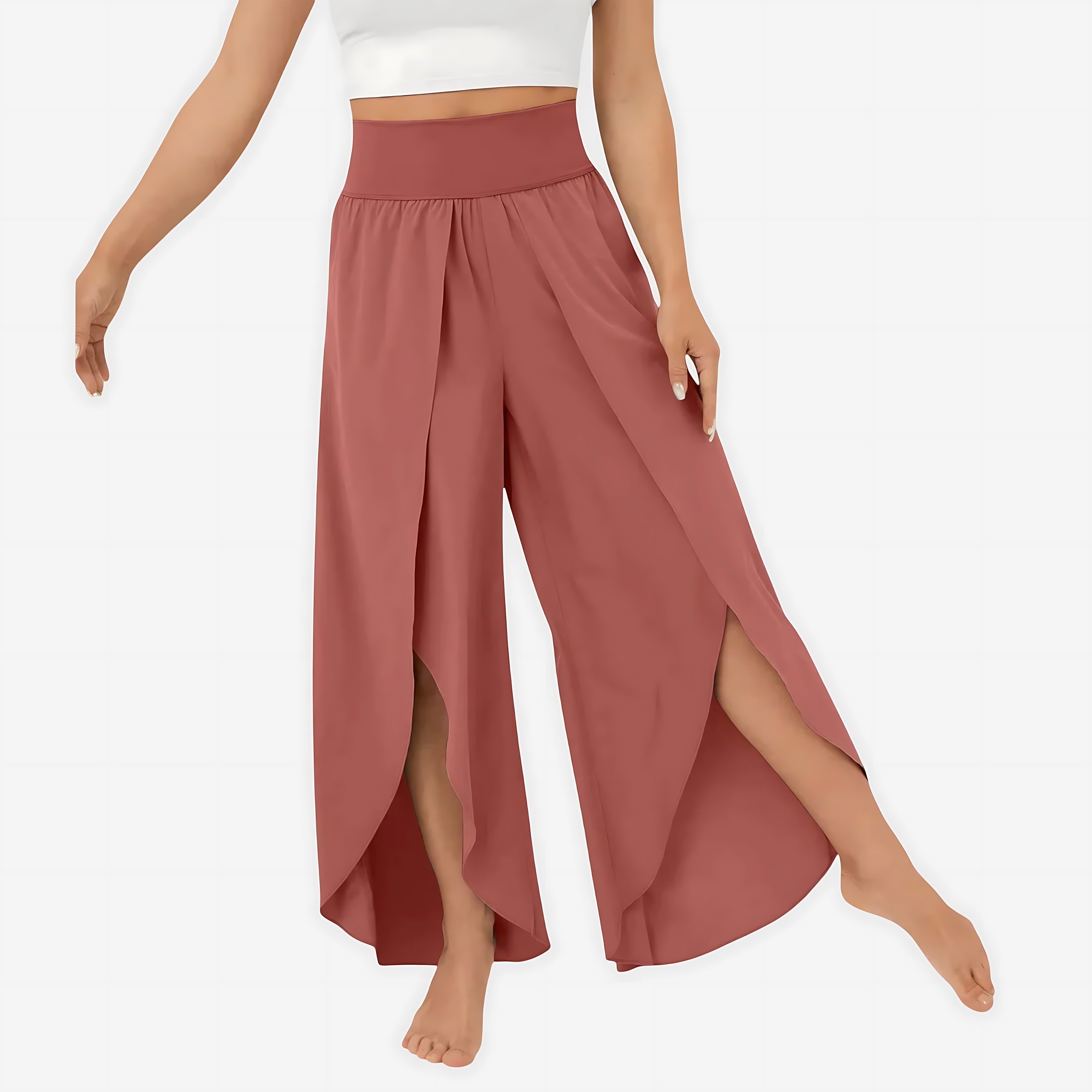 Veronica – Split Hem Wide Leg Palazzo Pants