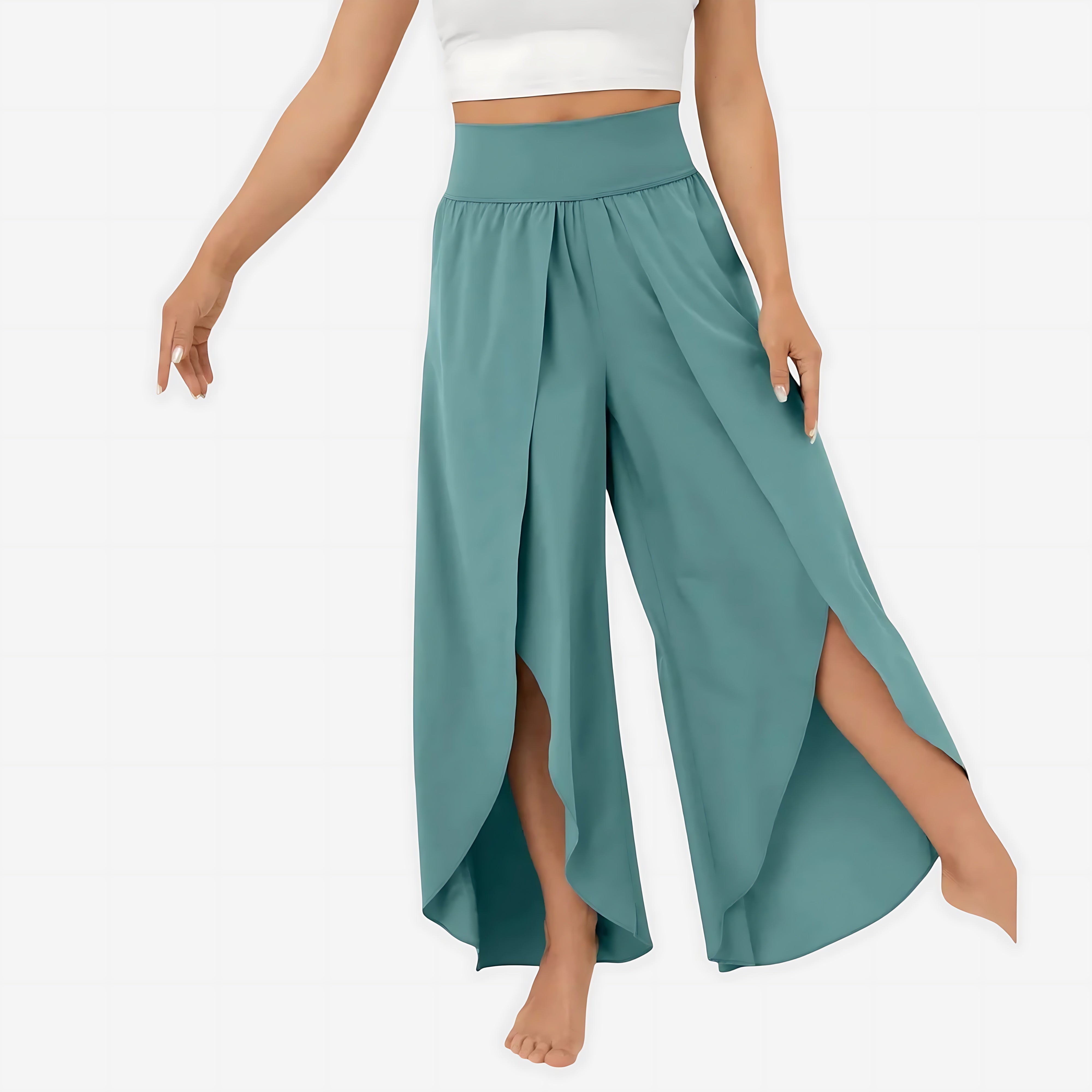 Veronica – Split Hem Wide Leg Palazzo Pants