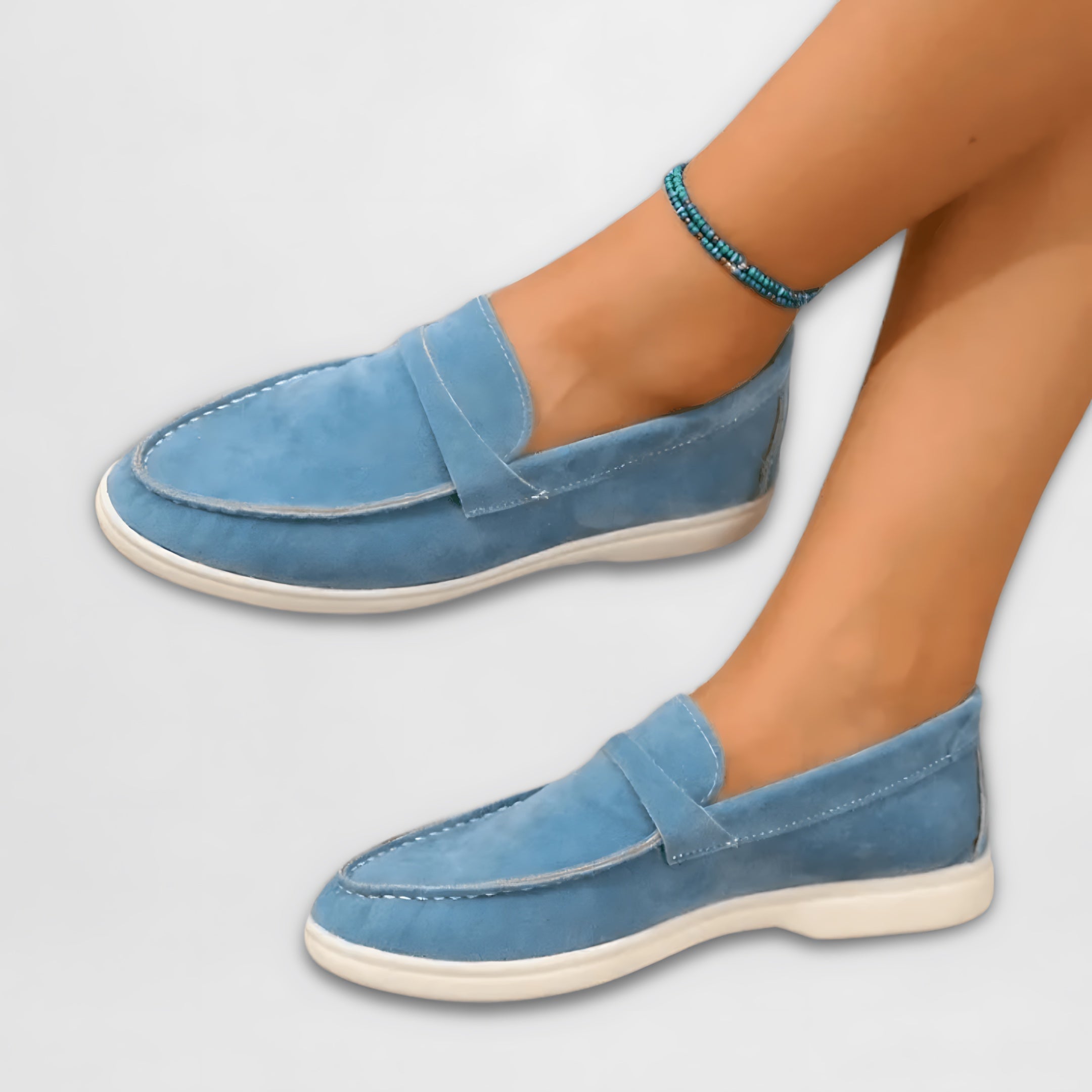 Veronica – Suede Round Toe Slip On Loafers
