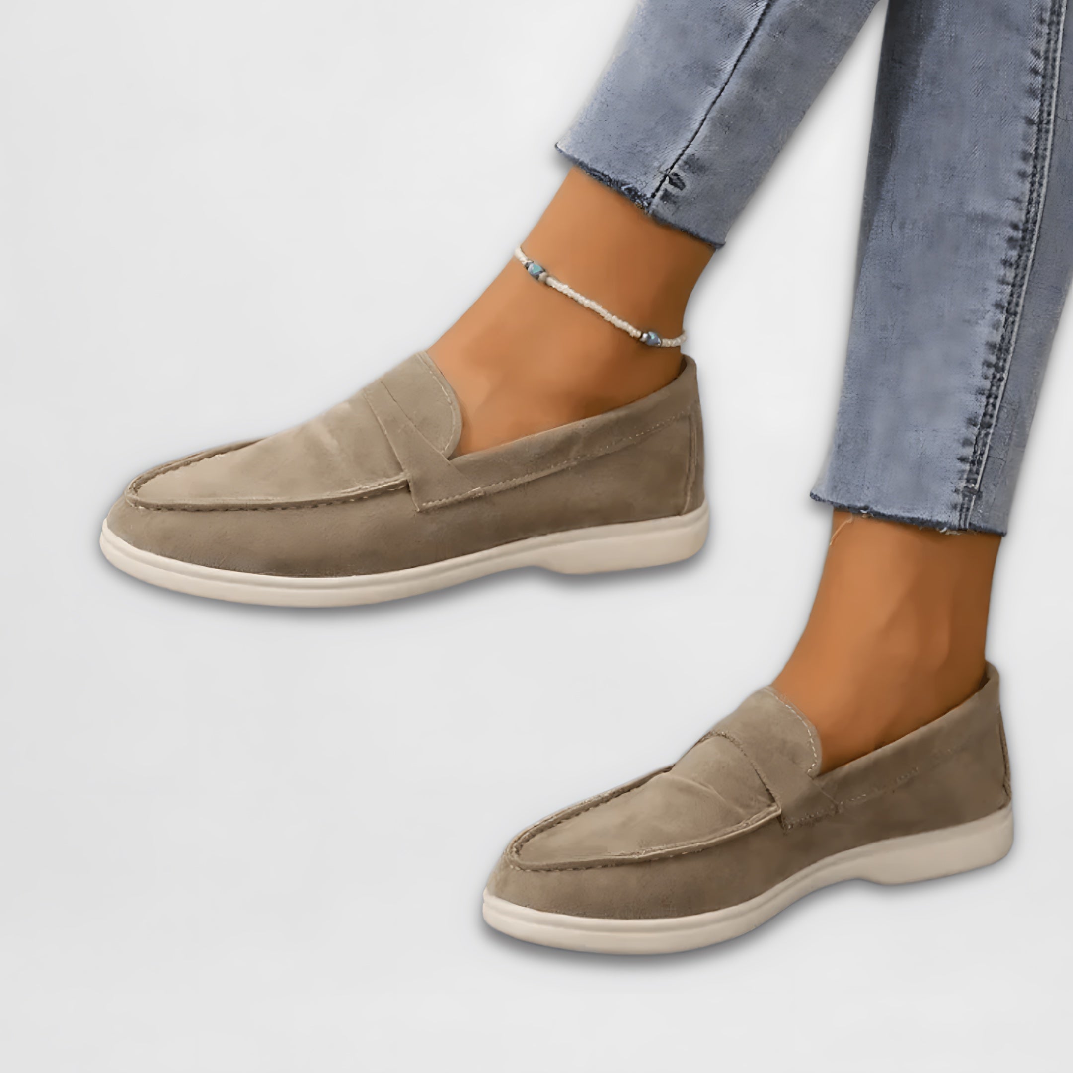Veronica – Suede Round Toe Slip On Loafers
