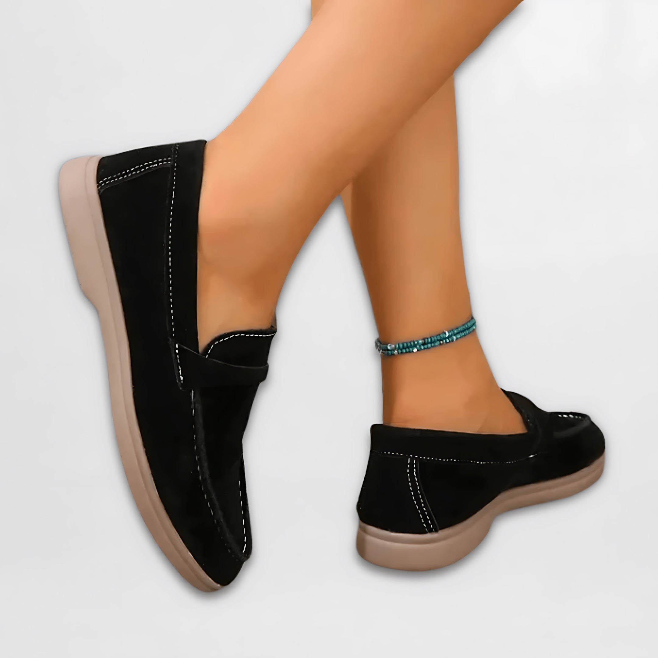 Veronica – Suede Round Toe Slip On Loafers