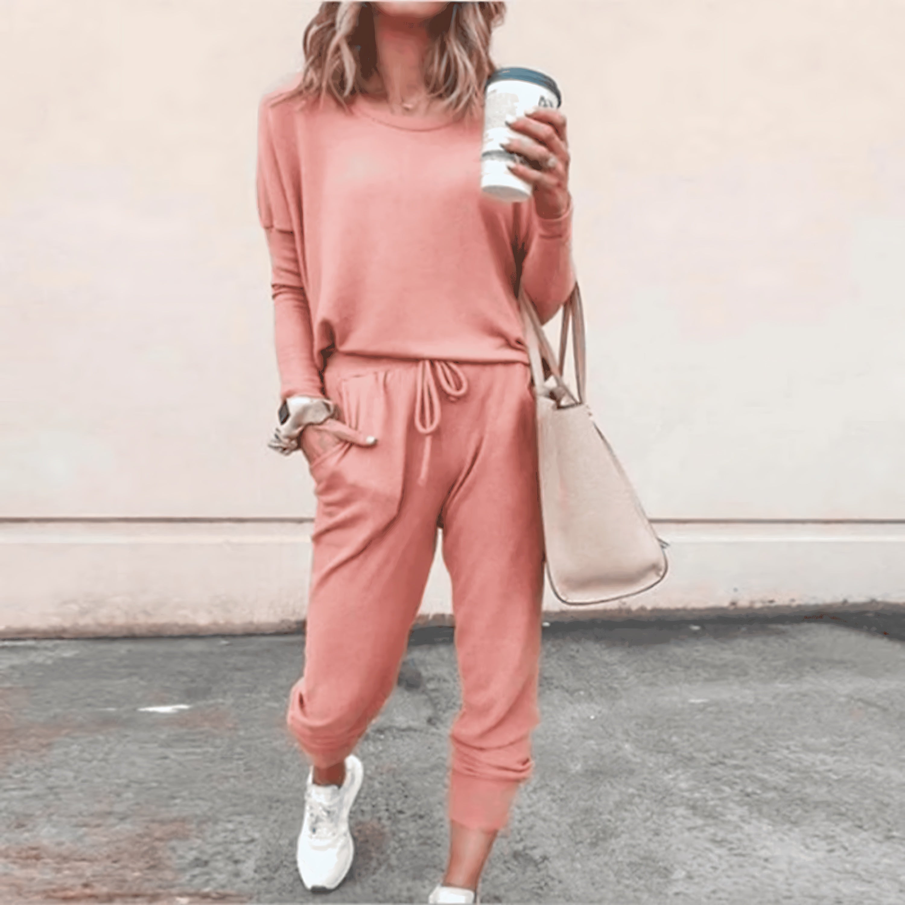 Victoria – Crew Neck Sweatshirt And Joggers Lounge Set