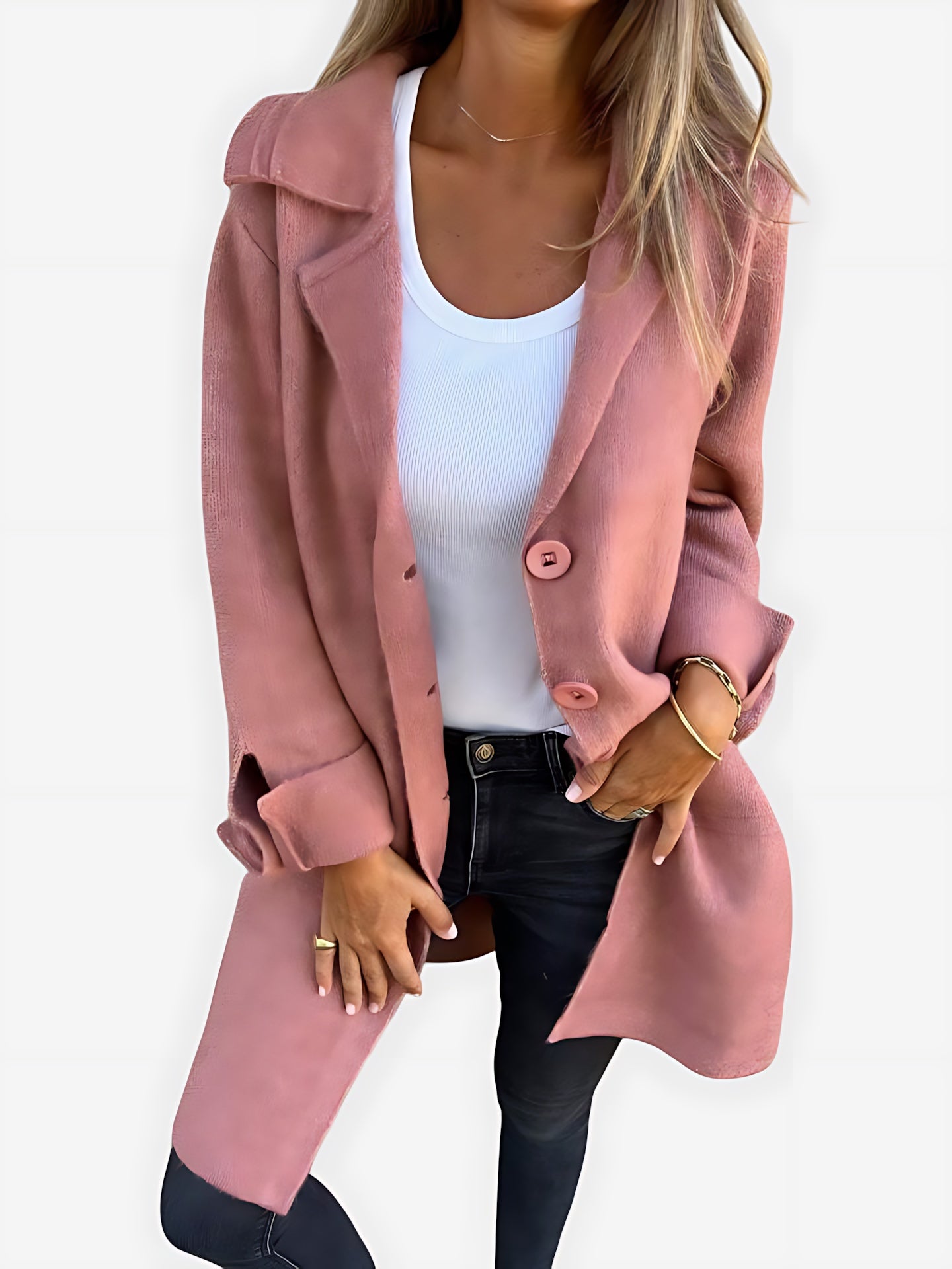 Vivian – Open Front Longline Blazer