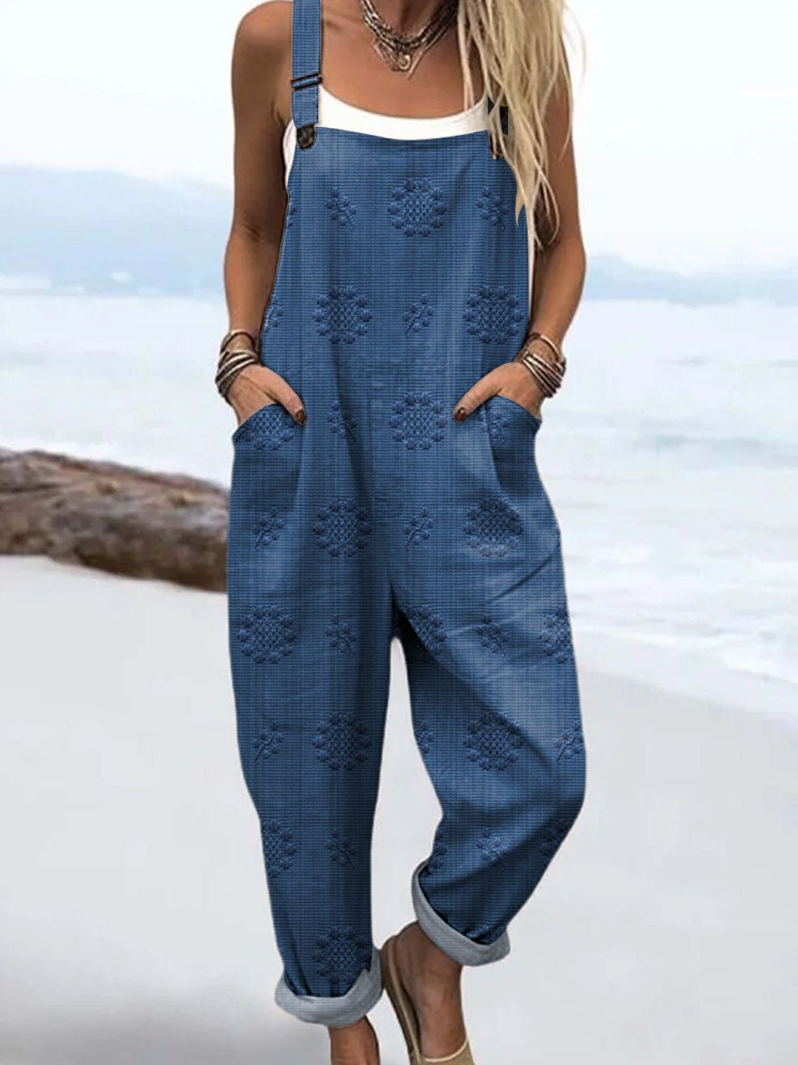 Eleanor – Textured Baggy Overalls