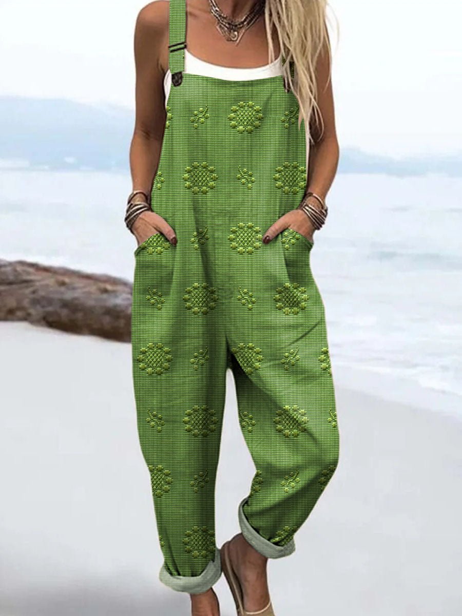 Eleanor – Textured Baggy Overalls
