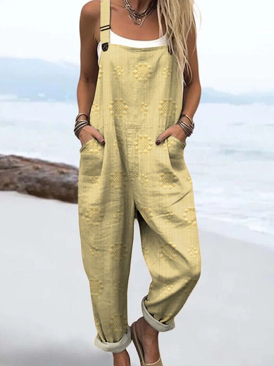 Eleanor – Textured Baggy Overalls