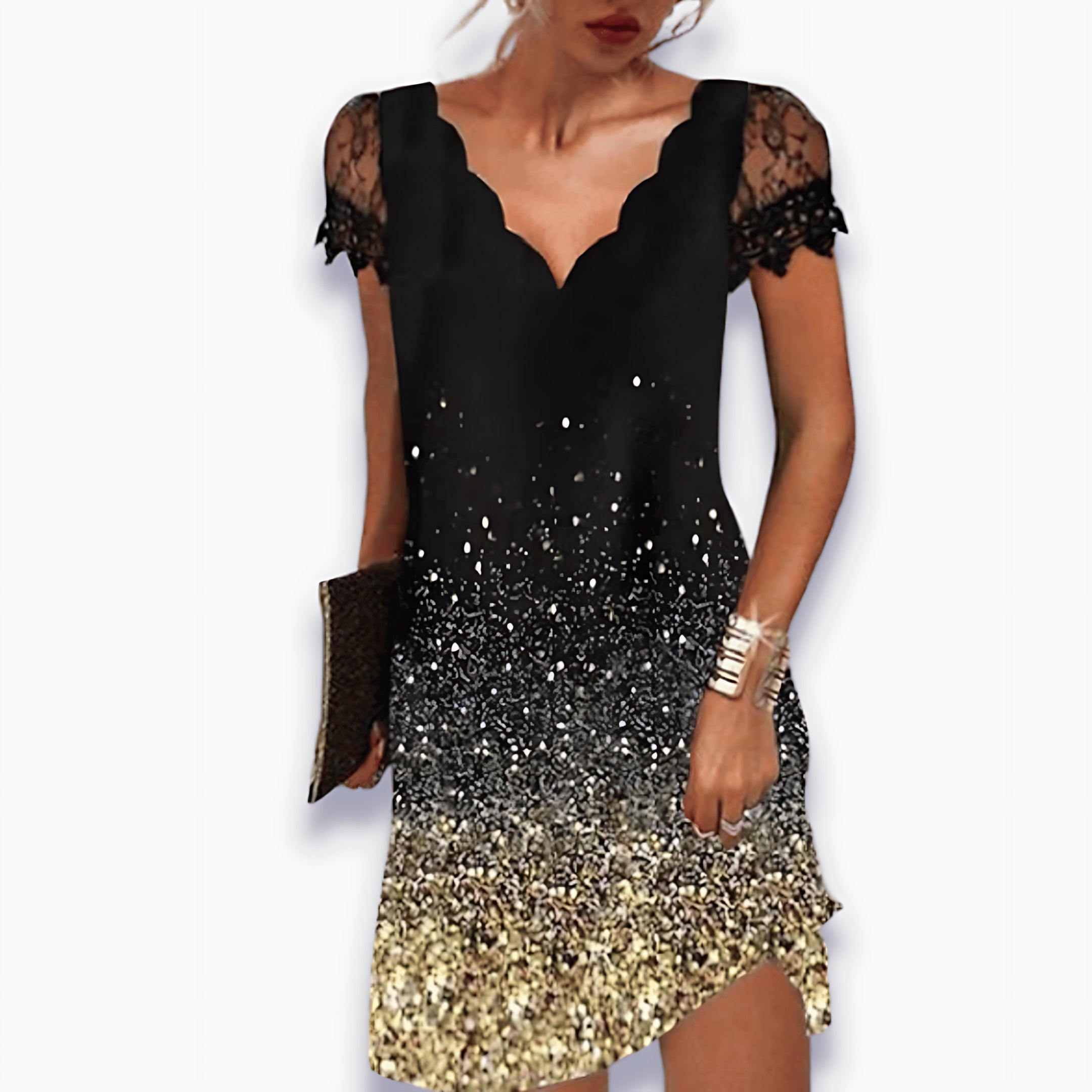 Wren – Lace V Neck Cocktail Dress