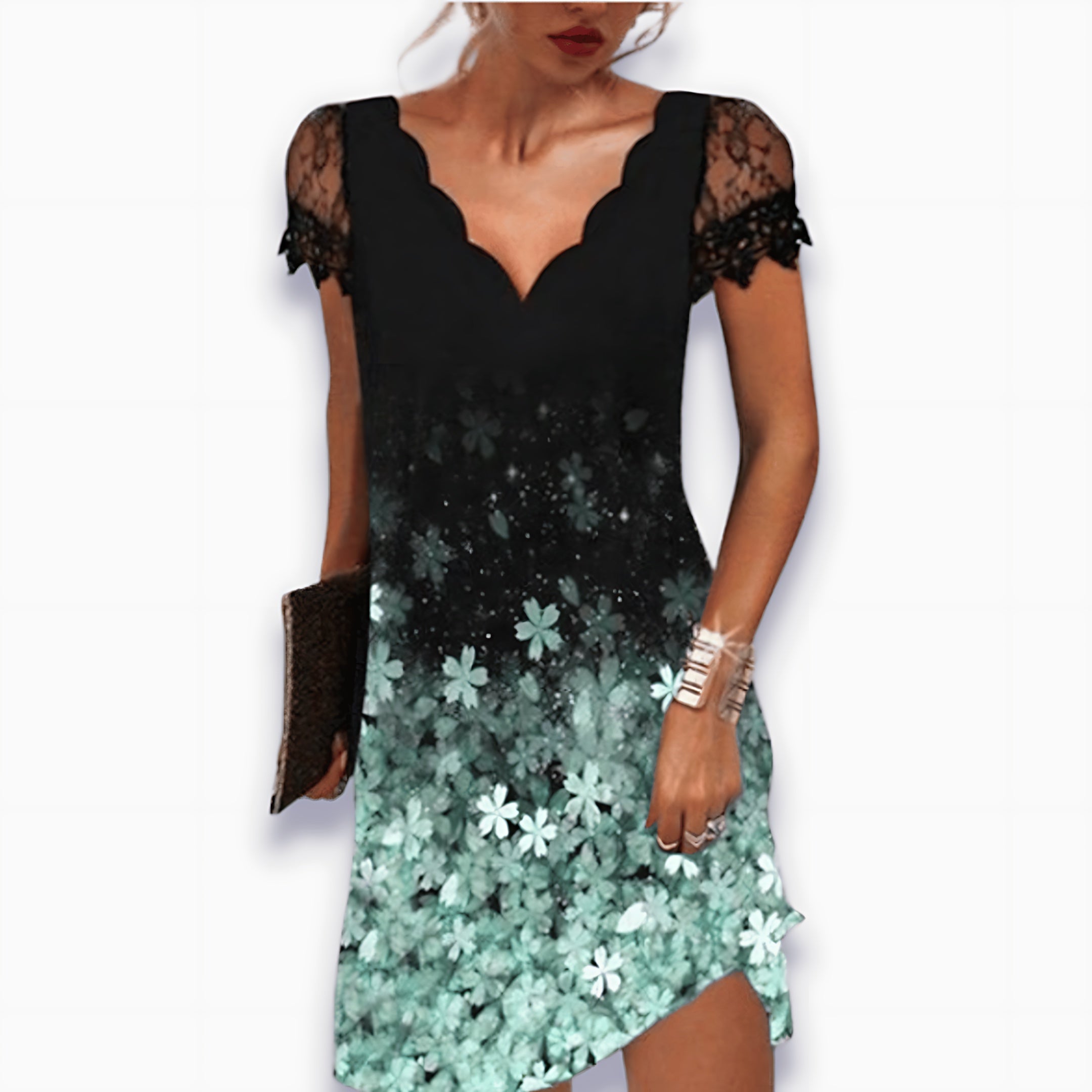 Wren – Lace V Neck Cocktail Dress