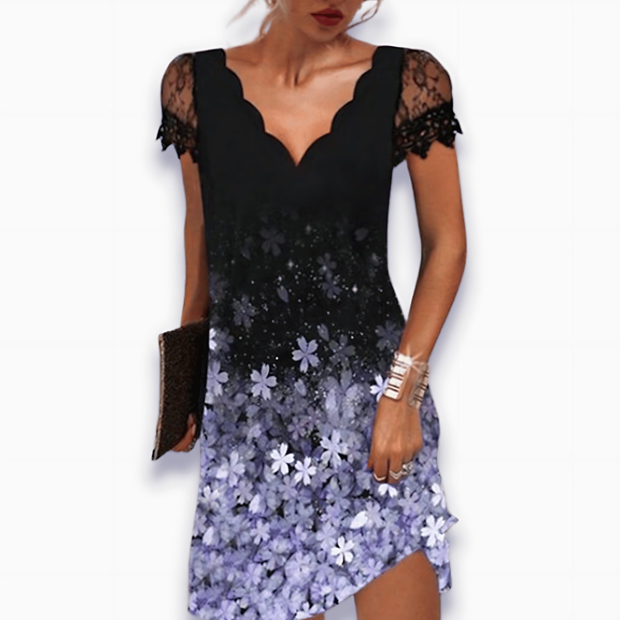 Wren – Lace V Neck Cocktail Dress