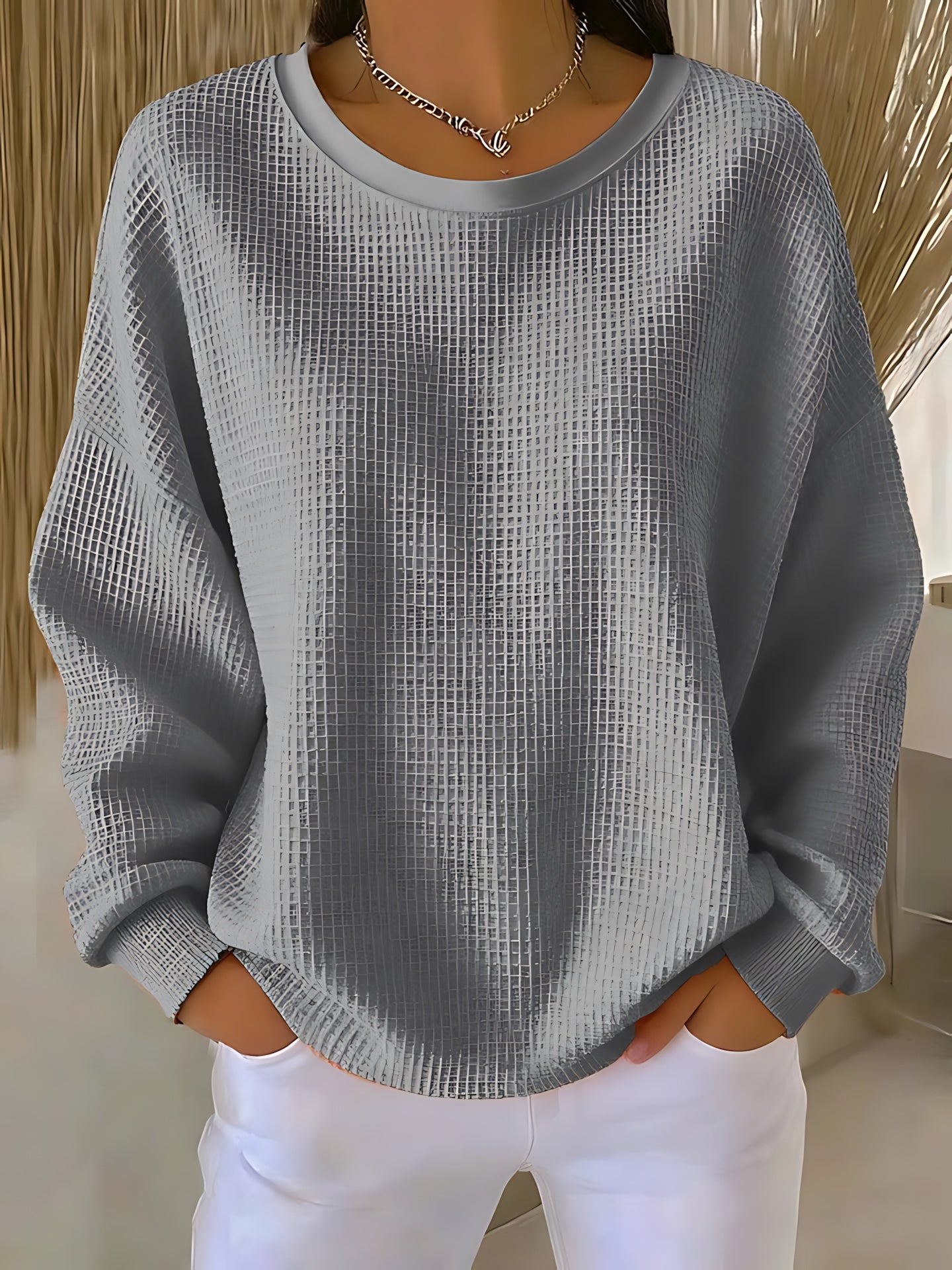 Wren – Oversized Crew Neck Knit Sweater