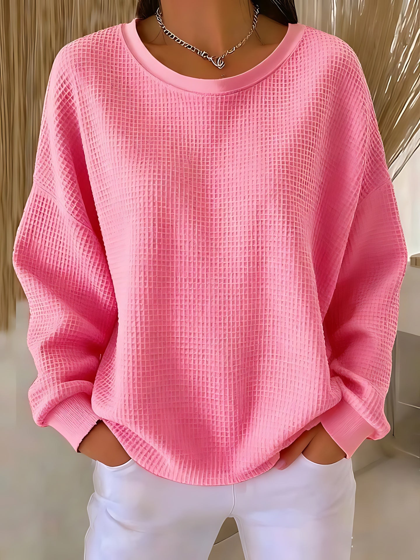 Wren – Oversized Crew Neck Knit Sweater