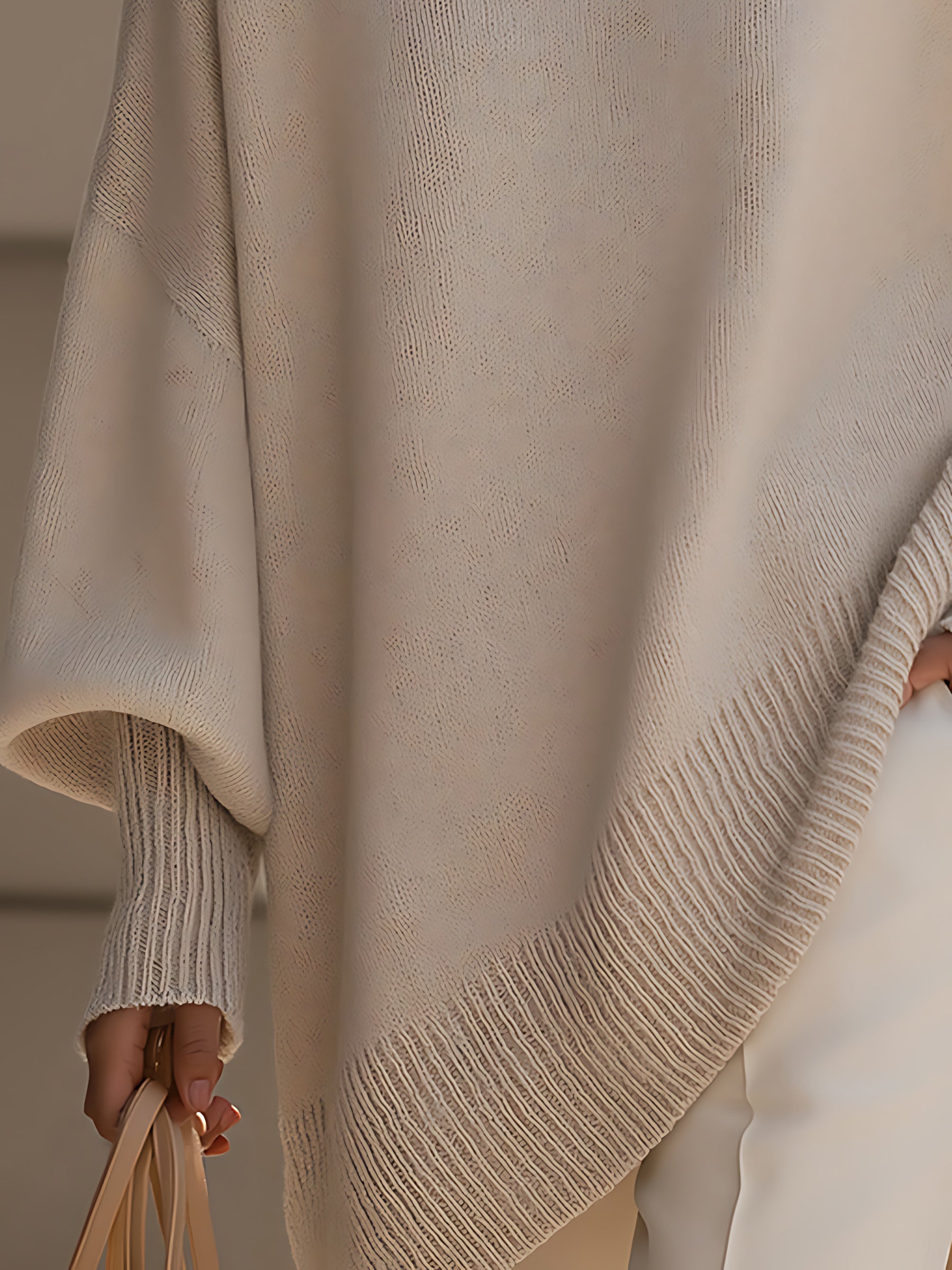 Ximena – Oversized Side Slit Knit Sweater