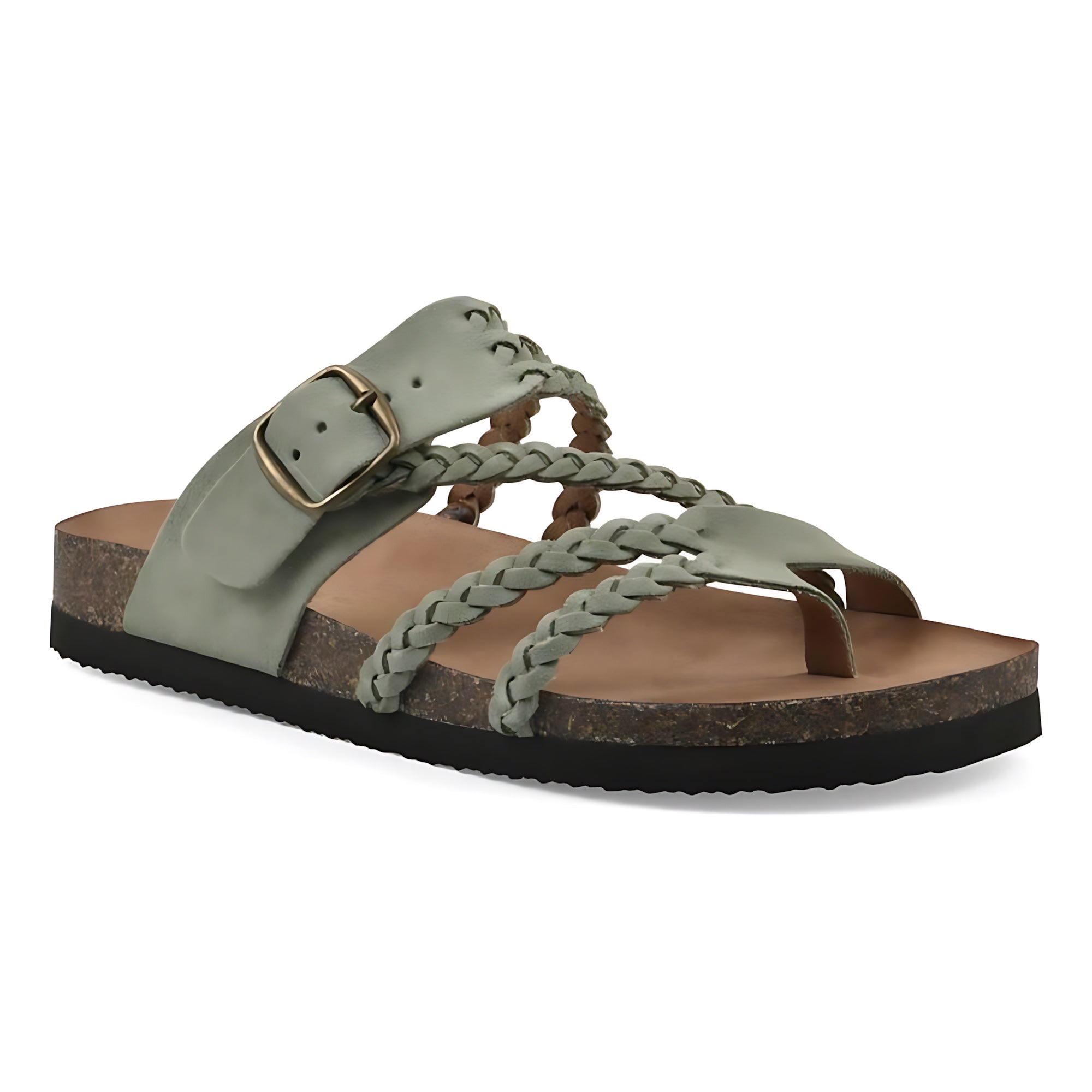 Zoe – Braided Flat Slide Sandals
