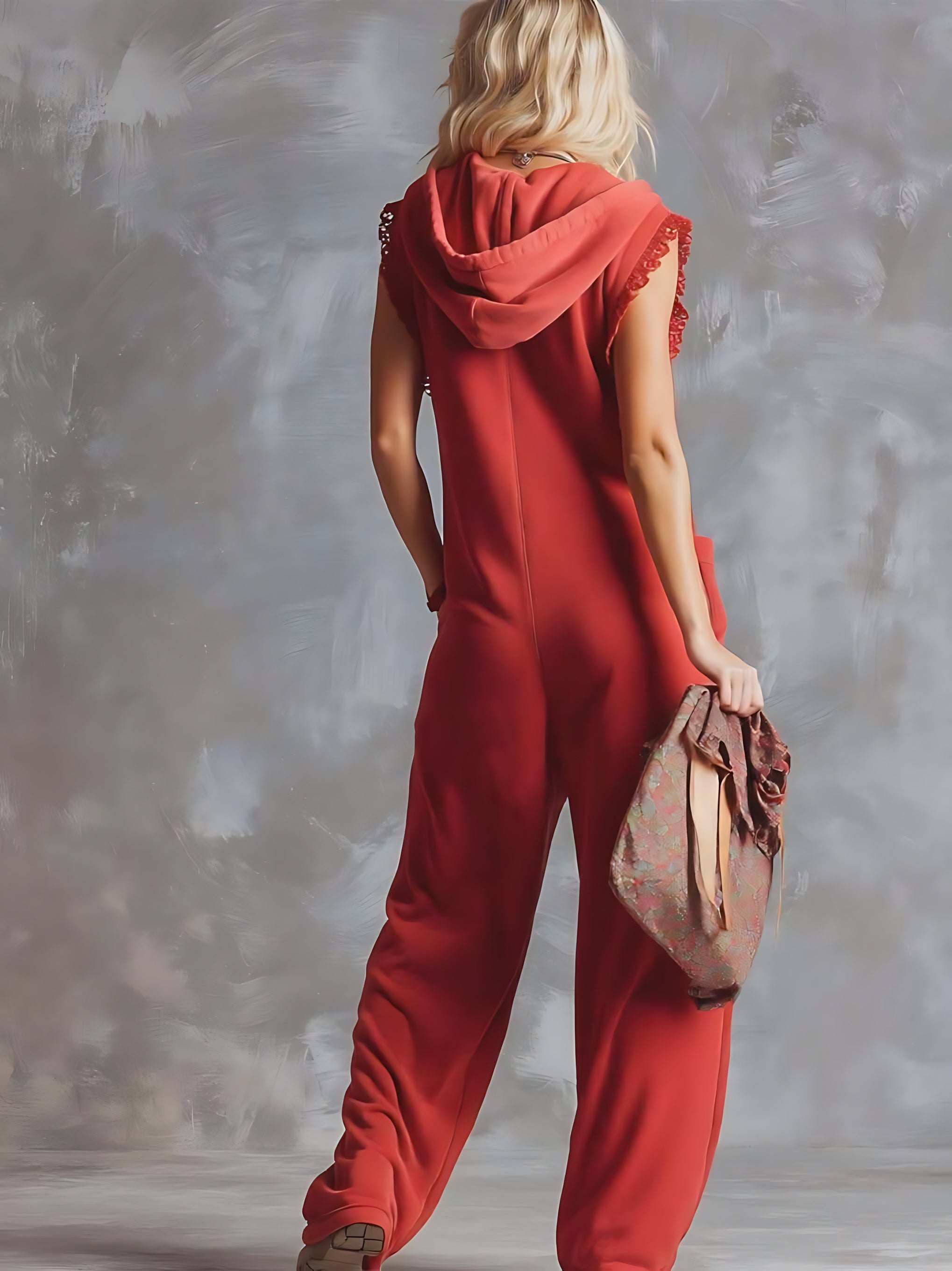 Zoe – V Neck Draped Wide Leg Jumpsuit